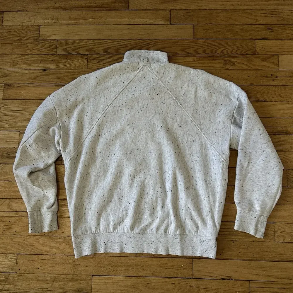 Rag & Bone Speckled Full Zip Track Jacket Sweatshirt Organic Cotton Small